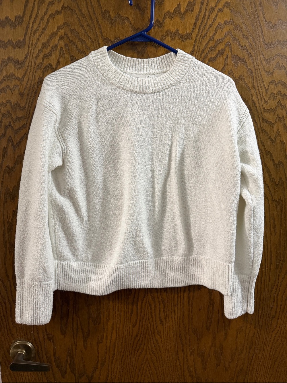 Banana Republic Women’s Small Cozy Ivory Crewneck Sweater Lightweight Cotton